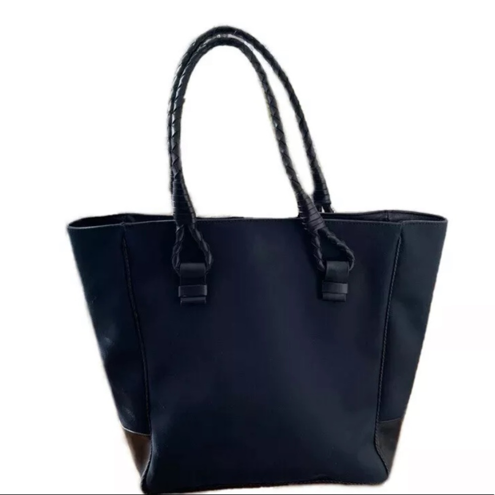 Bottega Veneta Leather And Canvas tote bag